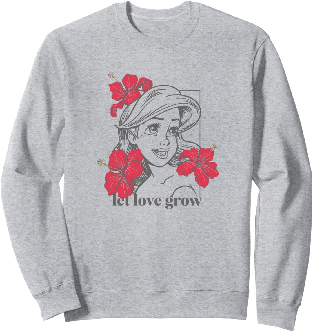 Disney The Little Mermaid Ariel Let Love Grow Floral Sweatshirt