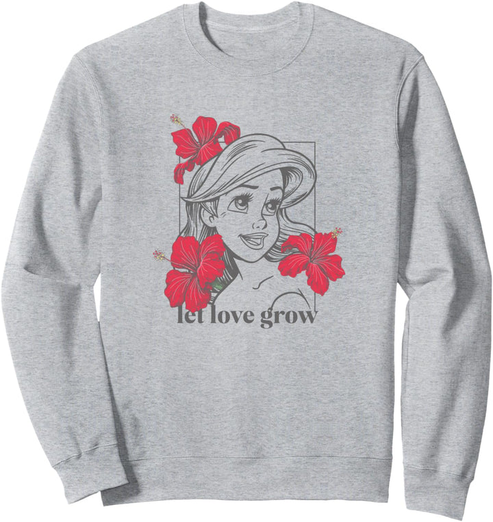 Disney The Little Mermaid Ariel Let Love Grow Floral Sweatshirt