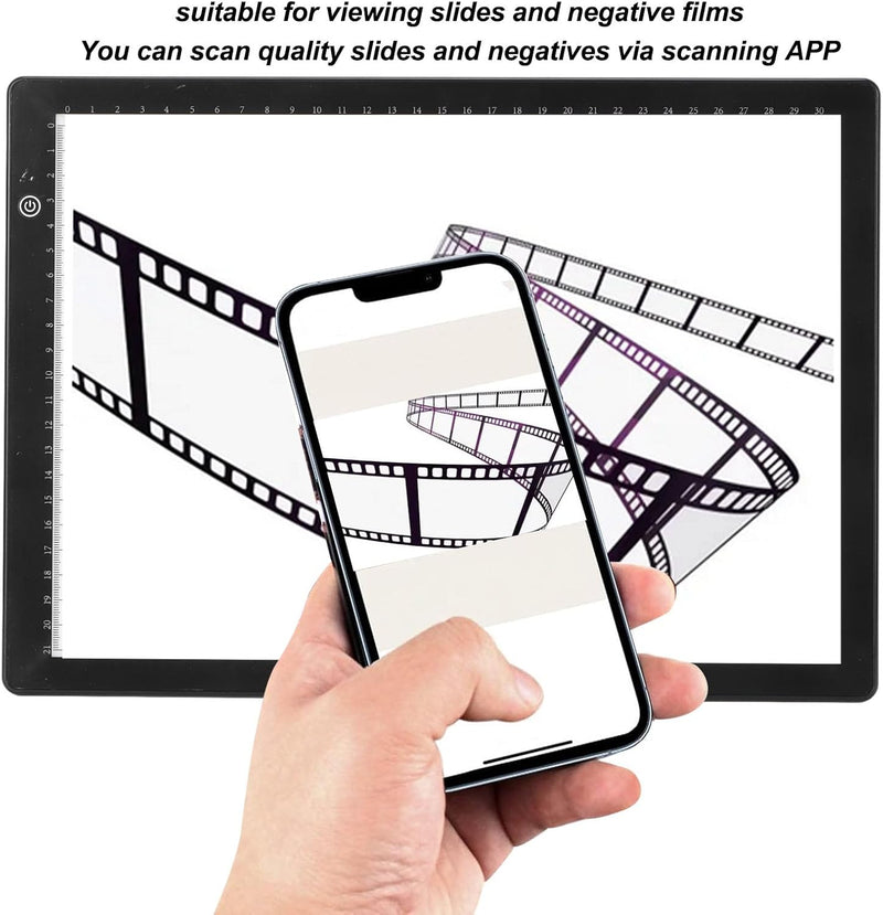 Dia Viewer Leuchtkasten Zum Scannen von Dias und Filmnegativen, Ultradünner A4 Scanner mit Optischer