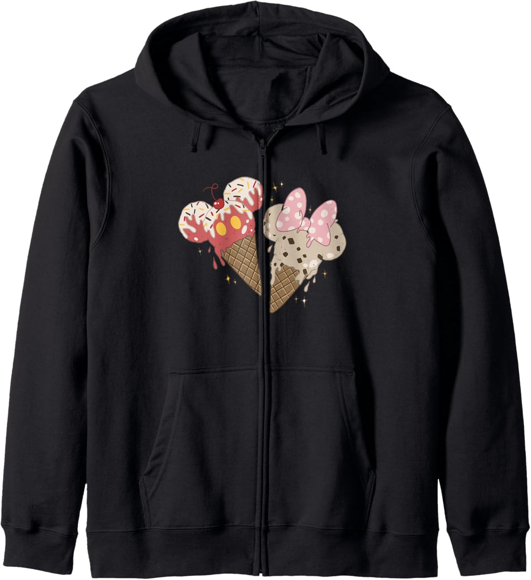 Disney Mickey And Friends Mickey & Minnie Eiscreme-Kegel Kapuzenjacke