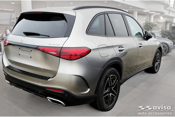 Avisa Matt-Schwarz Edelstahl Heckstossstangenschutz kompatibel mit Mercedes GLC II (X254) 2022- 'Rib