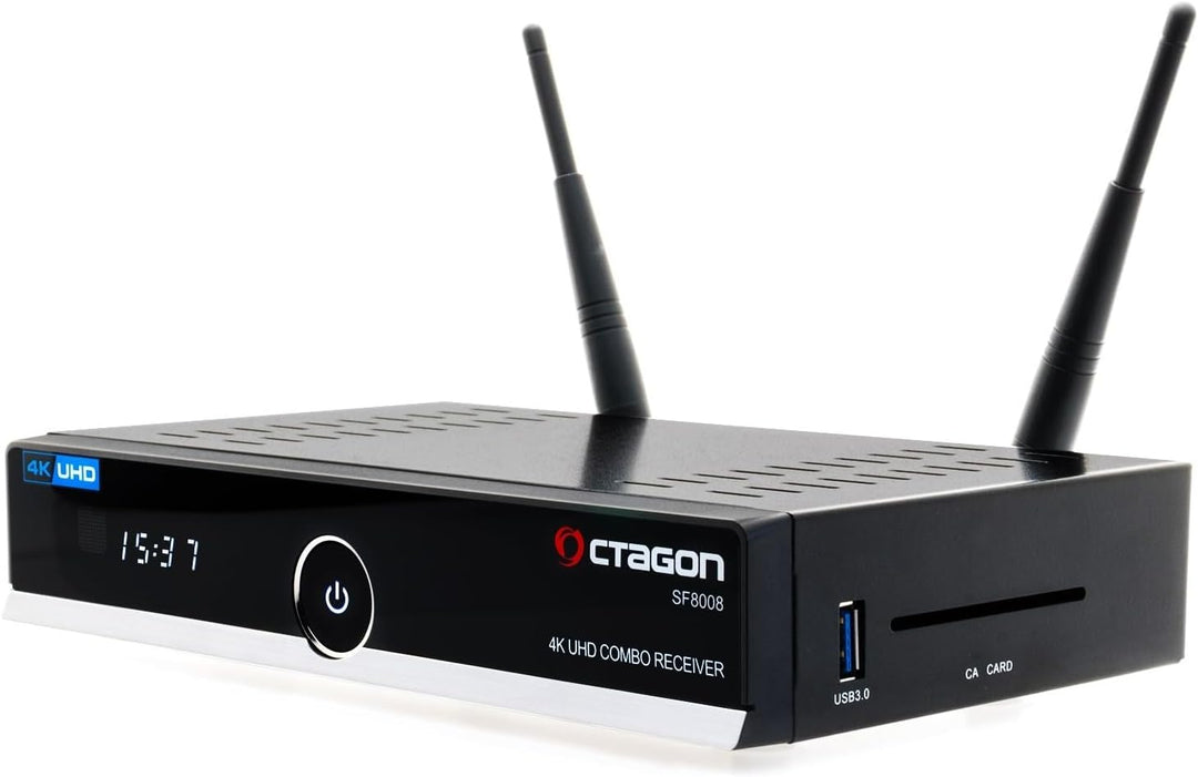 Octagon SF8008 UHD 4K Combo Receiver, Sat- Kabel- & DVB-T2 Receiver, E2 Linux & Define OS, DVB-S2X &
