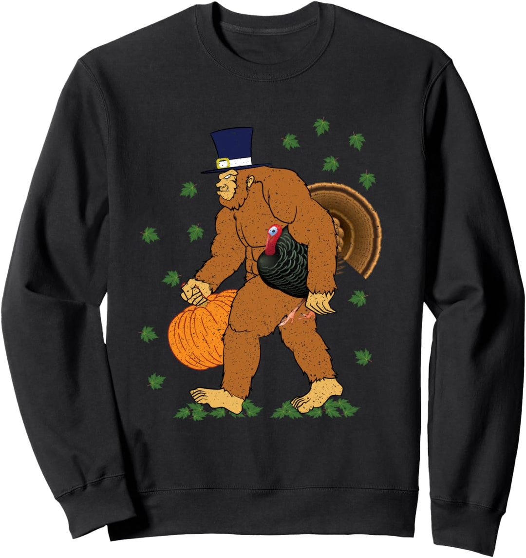 Thanksgiving Geschenke Bigfoot Yeti Türkei Design Herbst Sweatshirt