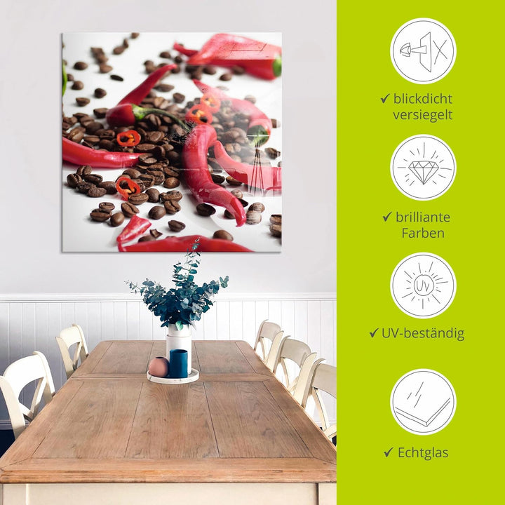 ARTland Wanddeko Glasbilder Wandbild Glas Bild einteilig Ernährung Genuss Lebensmittel Gewürz Foto R