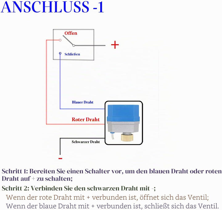 2 Modi - 2 wege motorkugelhahn 12v zonenventil 2 wege ventil elektrisch 1/2 3/4 1 1-1/4 1-1/2 2 zoll