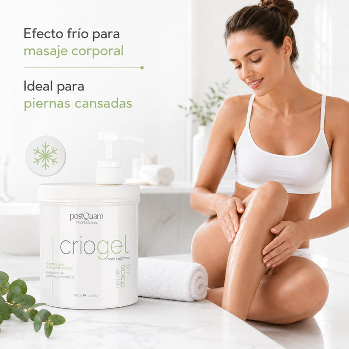 PostQuam - Criogel | Anti Cellulite Gel mit Kühleffekt für Müde Beine, Straffendes und Reduzierendes