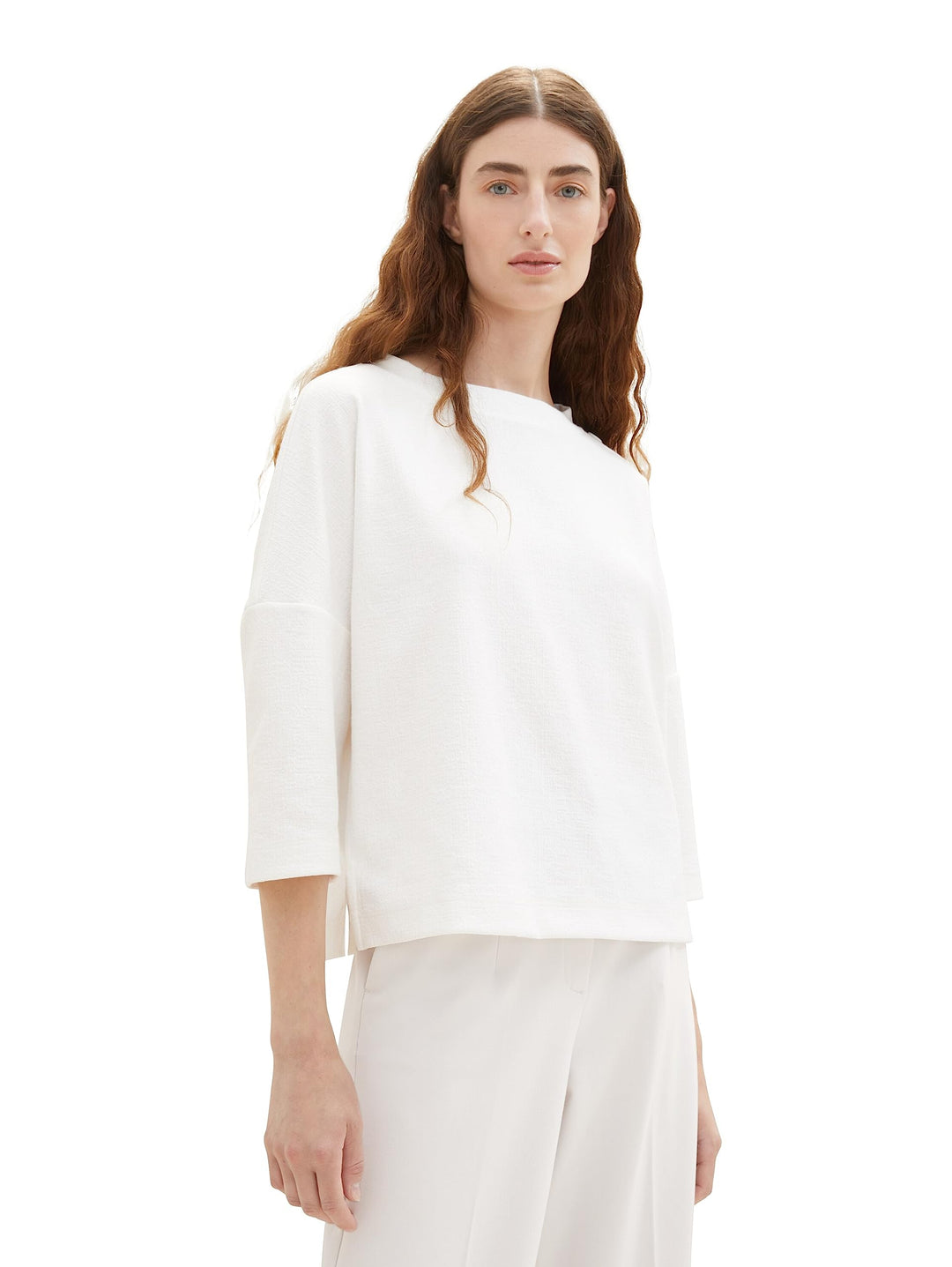 TOM TAILOR Damen Loose Fit Sweatshirt mit Knöpfen XL 10315 - Whisper White, XL 10315 - Whisper White