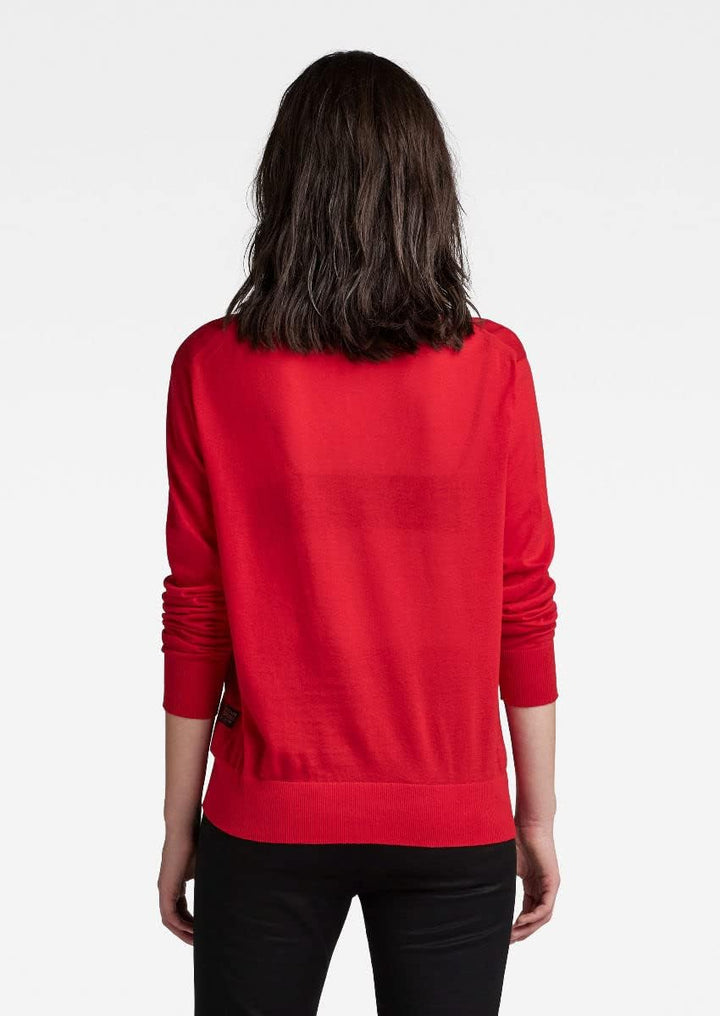 G-STAR RAW Damen Core Round Neck Strickpullover Knits S Rot (Acid Red D21960-d166-a911), S Rot (Acid