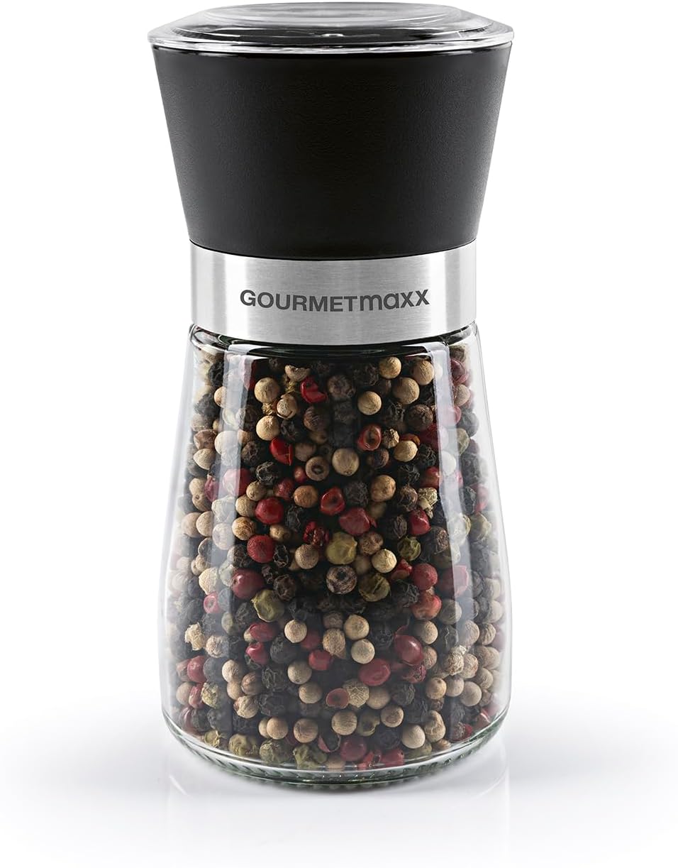 GOURMETmaxx Salz- & Pfeffermühlen 2er-Set | Gewürzmühlen mit stufenlos einstellbarem Keramikmahlwerk