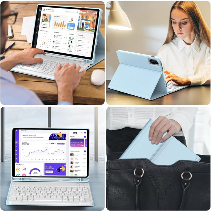 IVEOPPE Tastatur für Xiaomi Redmi Pad 2 & SE 11 Zoll, Deutsches QWERTZ Layout, Hülle mit Bluetooth A