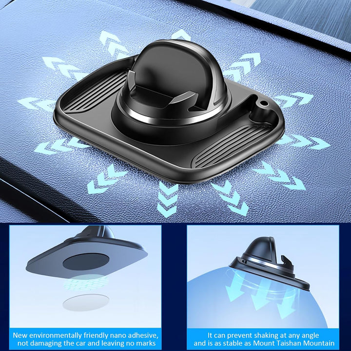 360° Drehbar Kfz-Handyhalterung, Universal Halterung Auto Silikon, Non-Slip Multifunktionales Telefo