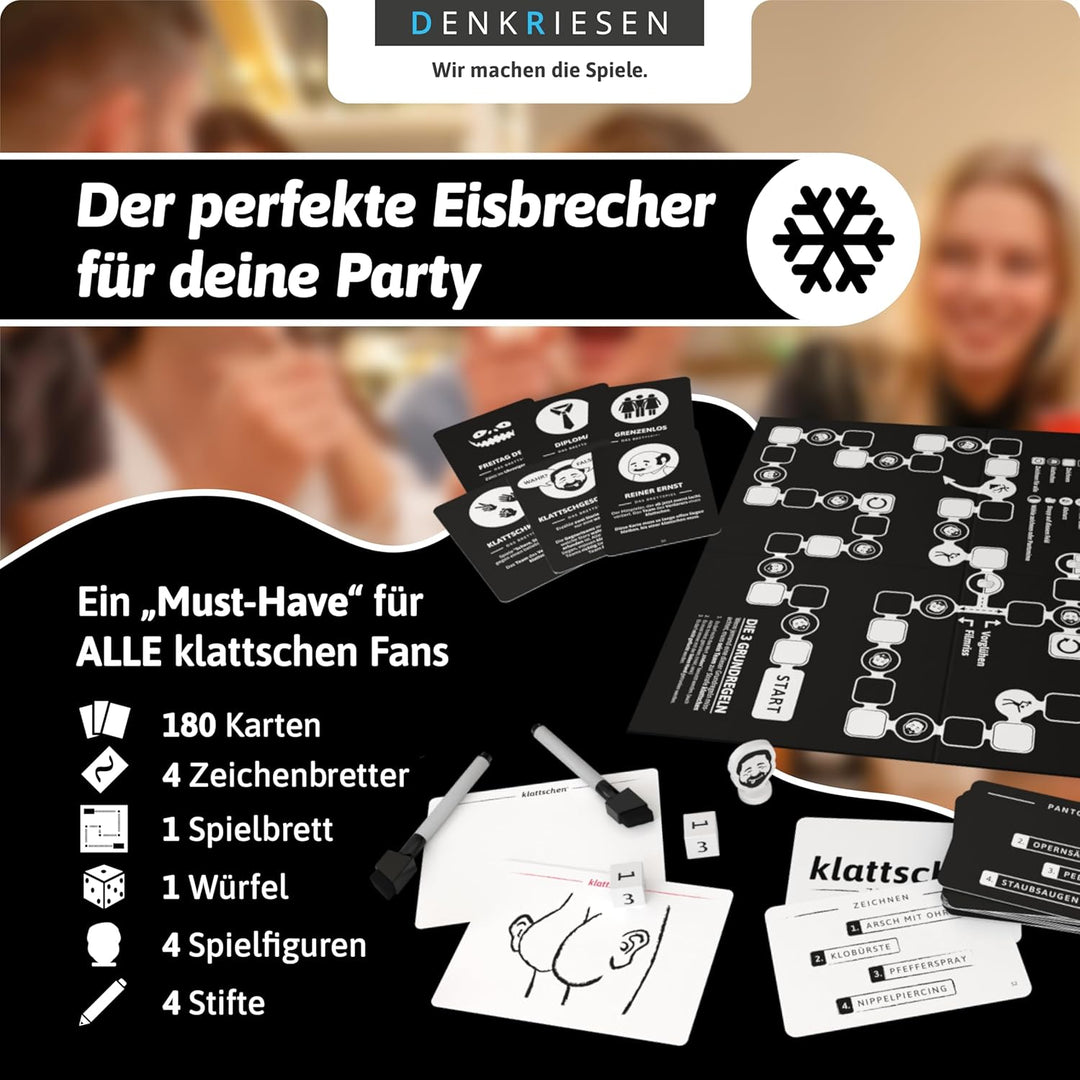 DENKRIESEN - klattschen® - Trinkspiel - DAS BRETTSPIEL - Das wahrscheinlich Beste Trinkspiel Aller Z