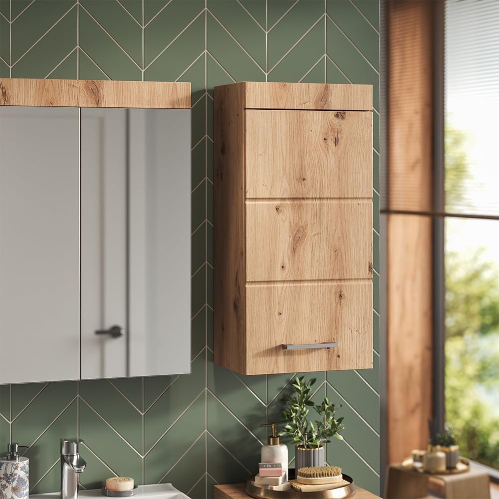 Vicco Badschrank Luna, Eiche, 37 x 77 cm Eiche Hängeschrank, Eiche Hängeschrank