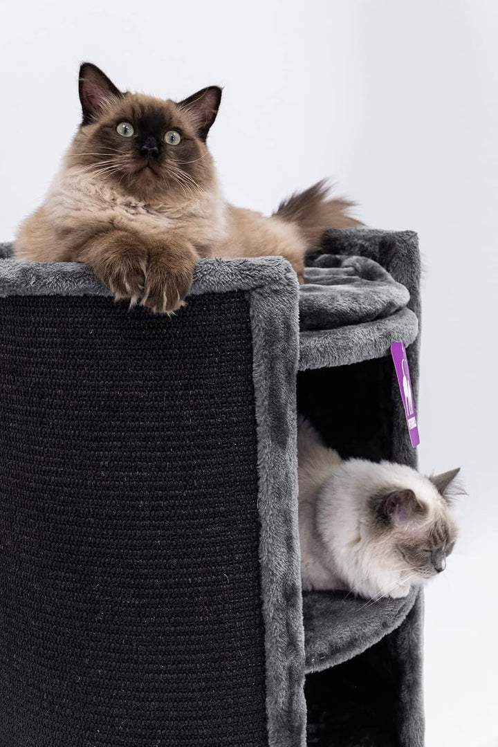 Petrebels Kratztonne XXL Superdome 120 cm hoch, Ø 50 cm, Design Kratztonne für grosse Katzen, extra
