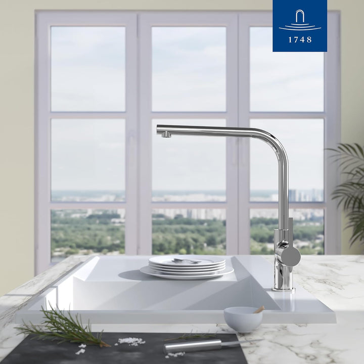 Villeroy &amp; Boch Variaro Küchenarmatur, Armatur Küche, 306 mm Auslaufhöhe, 360° schwenkbarer Auslauf,