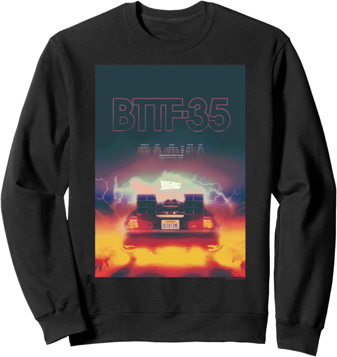 Back To The Future 35th Anniversary Destination Time Poster Sweatshirt