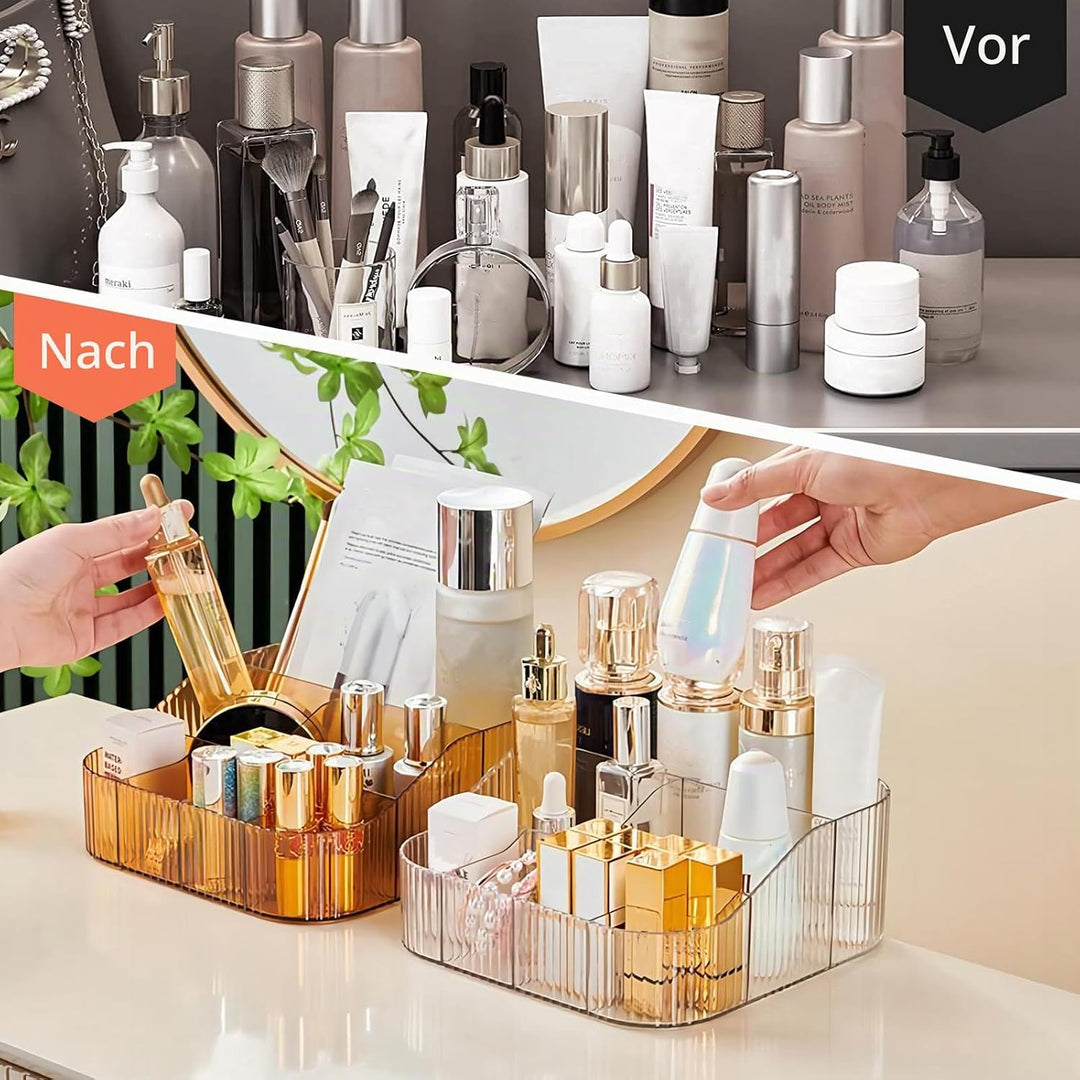DASITON Make up Organizer,Kosmetik Organizer mit 8 Fächern,Acryl Kosmetik Aufbewahrung mit Grosser K