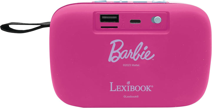 Lexibook BT018BB Mattel Barbie-Tragbarer Bluetooth-Lautsprecher, kabellos, USB-C, SD/TF-Karte, wiede