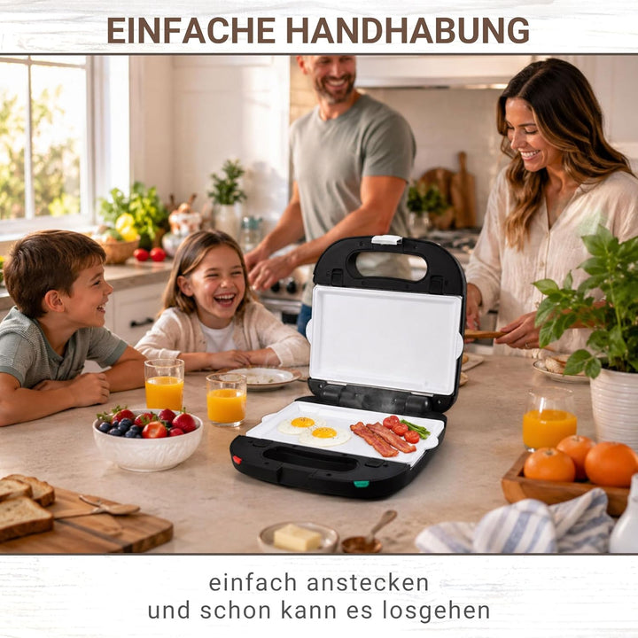 Syntrox Germany Teppanyaki Flatgrill mit keramisch beschichteten Backplatten