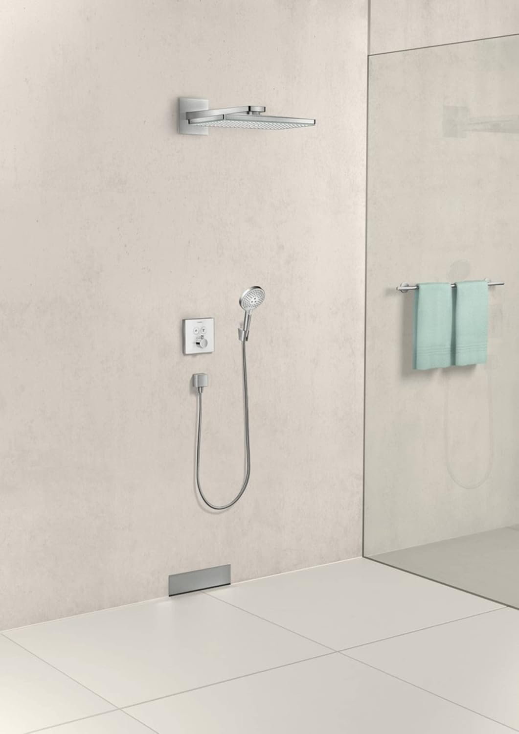 hansgrohe Schlauchanschluss FixFit Square, Wandanschluss mit Rückflussverhinderer, Brushed Bronze, B
