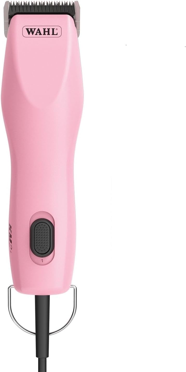 Rotschopf24 Edition mit Tasche: KM2 Hunde Schermaschine pink+ 8 Metallaufsätze (3-25mm). 45 Watt Pow