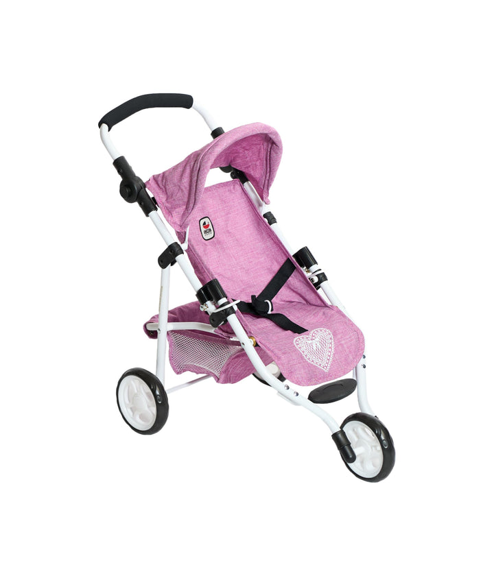 Bayer Chic 2000 - Puppenbuggy Lola, Jogging-Buggy, Puppenjogger, Puppenwagen, Jeans pink, 612-62, Je