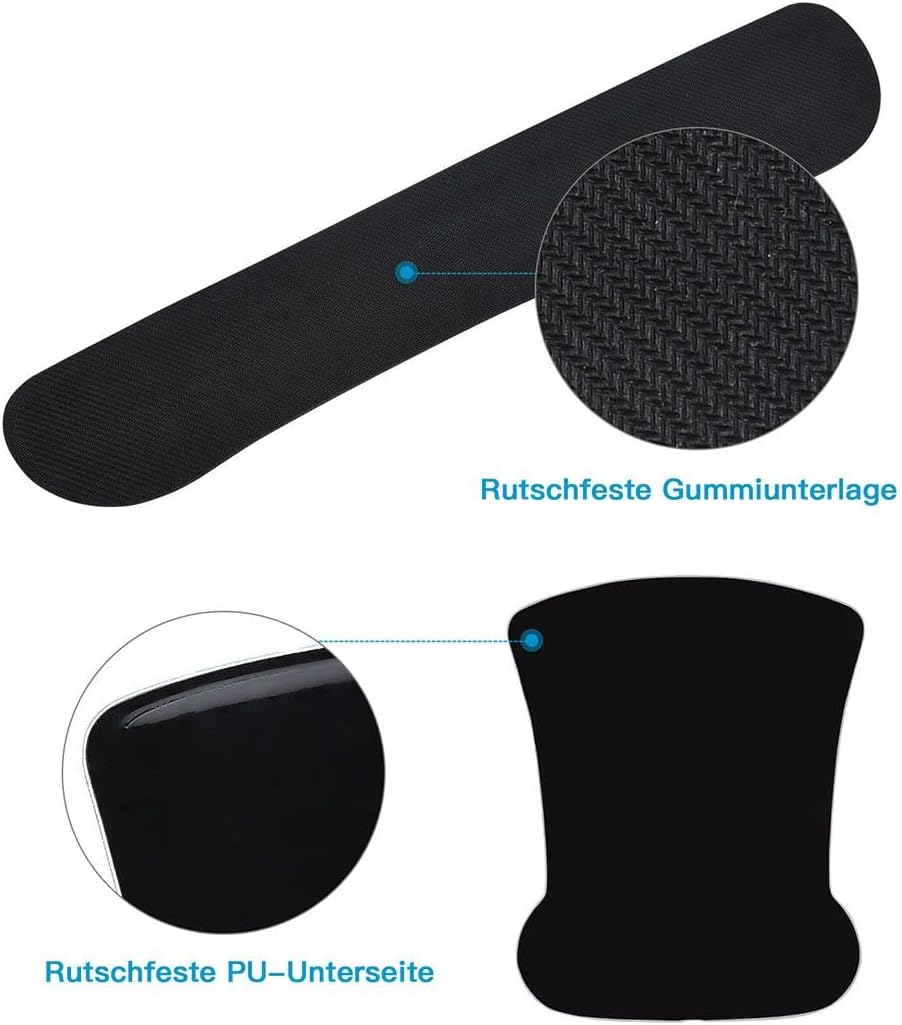 AOKSUNOVA Mauspad mit Gelkissen Motiv Handballenauflage für Tastatur Ergonomisches Mousepad mit Hand