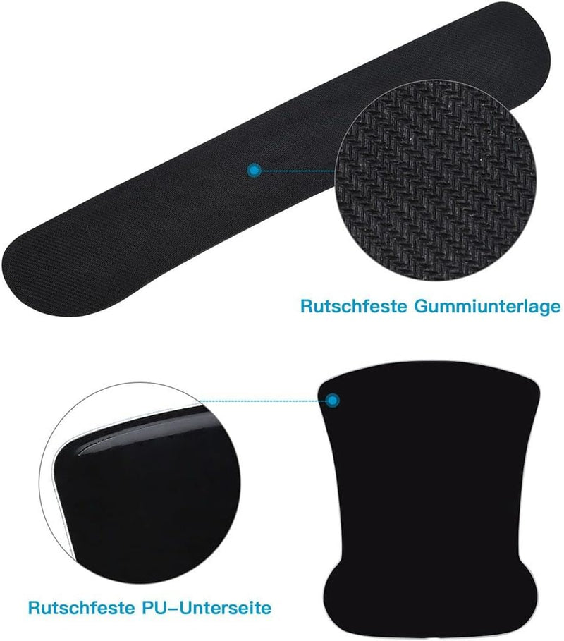 AOKSUNOVA Ergonomische Mauspad mit Handballenauflage Handgelenkauflage für Maus und Tastatur Mauspad