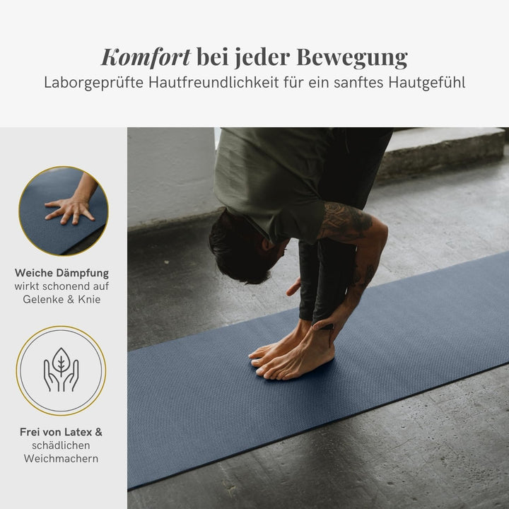 Lotuscrafts Yogamatte Mudra Studio XL [5mm Dicke] - Hautfreundlich & Schadstoffgeprüft - für Anfänge