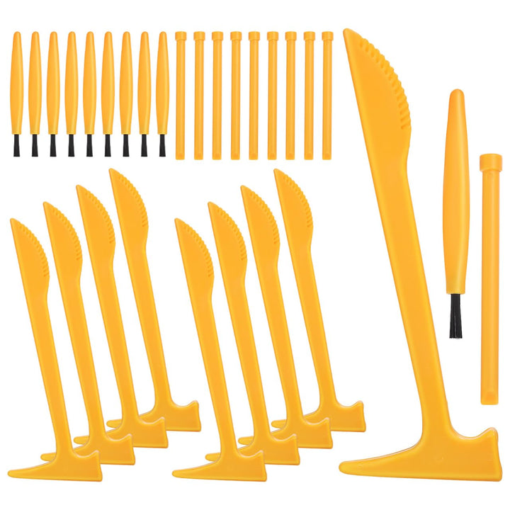Hemobllo 30 Stueck Ausgrabungswerkzeug Set Dinosaurier Ausgrabung Kit Gelb