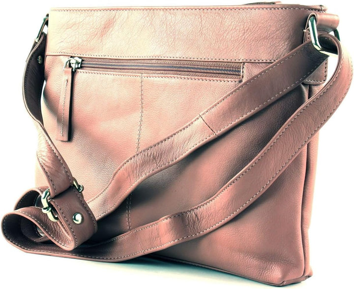 Bruno Banani Umhängetasche rosa echt Leder Damen - 020315