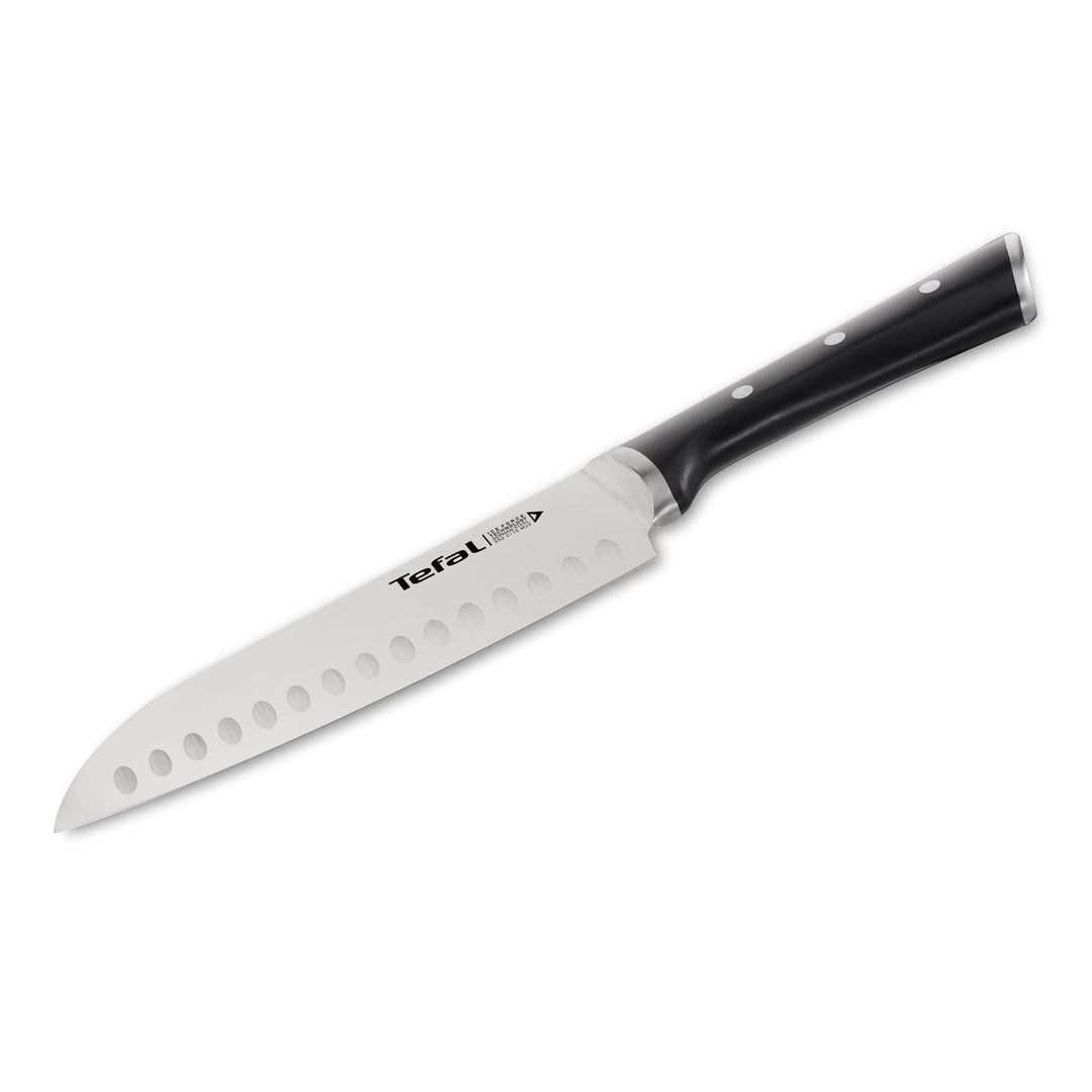 Tefal Ice Force K23206 Santoku Messer | 18cm | Korrosionsschutz | Handschutz | Edelstahl | Edelstahl