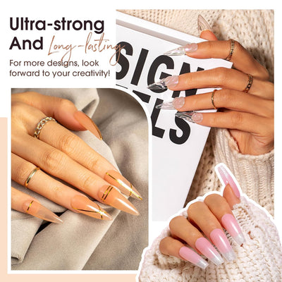 ROSALIND Gelnägel Starterset 8 Farben , Poly Nail Gel Set mit UV Lampe, Base Top Coat und Maniküre-W