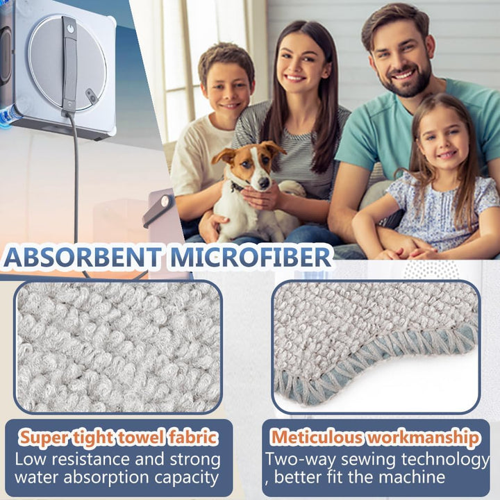 16 Stück Reinigungspad für Ecovacs Winbot W2S/W2S Omni Fensterputzroboter | Wischtücher Roboter Rein