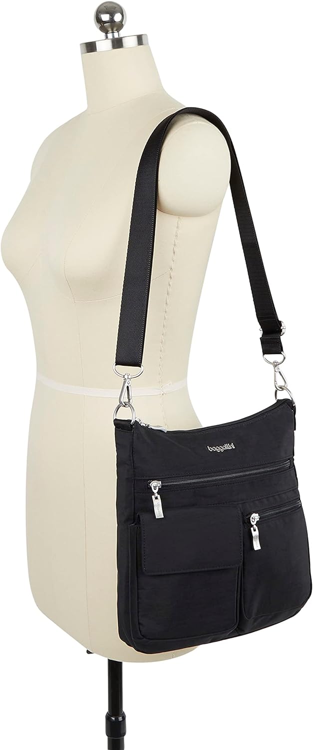 Baggallini Damen Modern Everywhere Slim Crossbody Schwarz, Schwarz