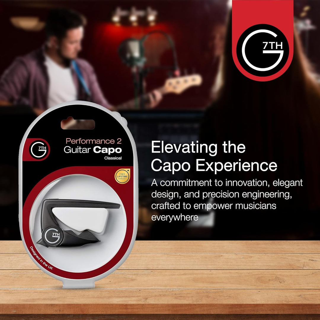 G7th G7CP2BK Performance-2 Capo Classic Schwarz Performance 2, Konzertgitarre schwarz Single, Perfor