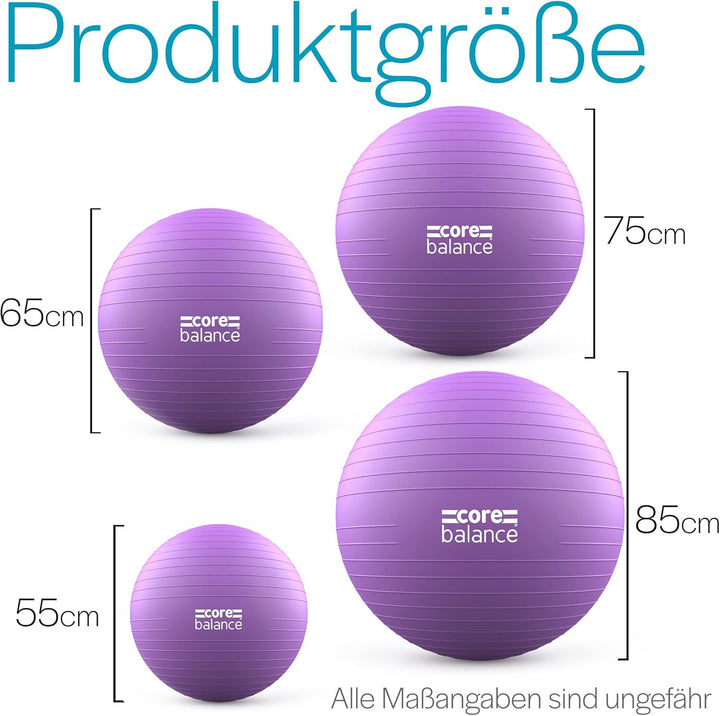 Core Balance Gymnastikball Schwangerschaft – Gymnastikball Gross und Berstsicher für Schwangerschaft