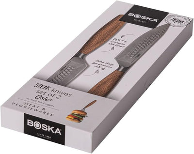 Boska Steakmesser-Set Oslo+ / 2er-Set/Edelstahl-Messerset/Zum Schneiden von Fleisch(ersatz), Fisch,