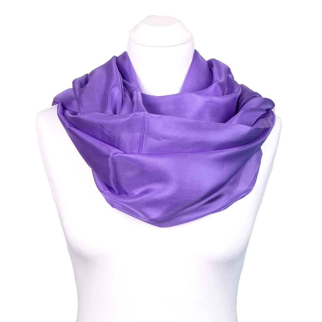 Tinitex Seidenschal Halstuch Schal violett lila flieder Seide 180x90cm