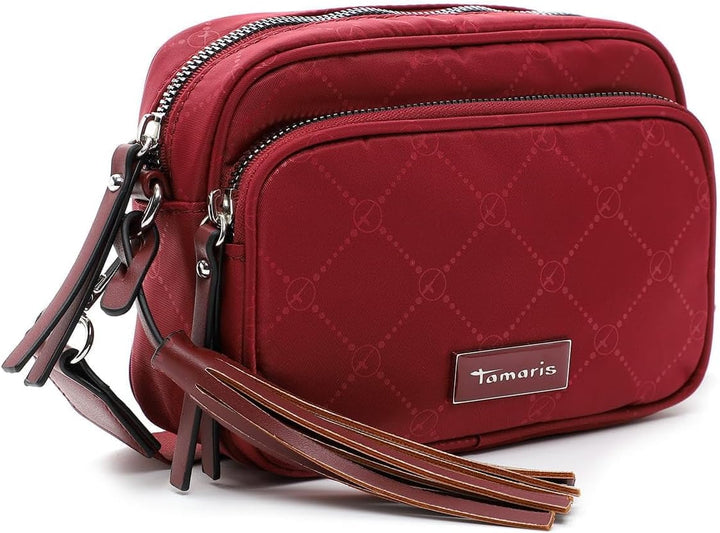 Tamaris Umhängetasche TAS Lisa 32396 Damen Handtaschen Print Einheitsgrösse Wine 690, Einheitsgrösse