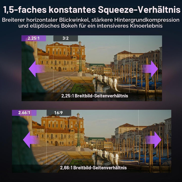 SIRUI IronStar T1.9 1.5X Anamorphotisches Cine-Objektiv: 35mm Kinoobjektiv mit manuellem Fokus und n