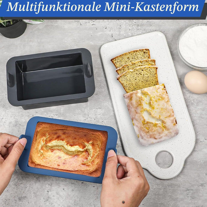 Webake Brotbackform Klein Silikonform für Heissluftfritteuse 2 Stück Air Fryer Silikon Kastenform Ai