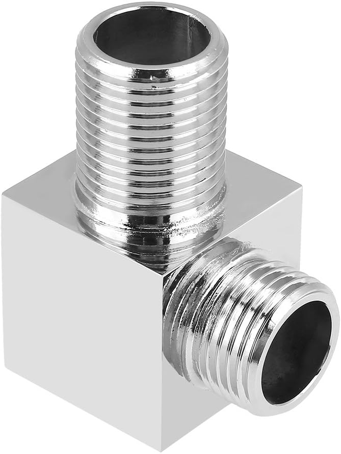 Duschkopfhalterung, Brausehalter mit massivem Messing, verchromt und G1/2 Gewindeanschluss für Wandm
