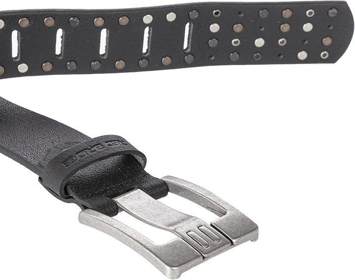 Redbridge Ledergürtel Gürtel mit Nieten Robust und Langlebig 80 Schwarz, 80 Schwarz