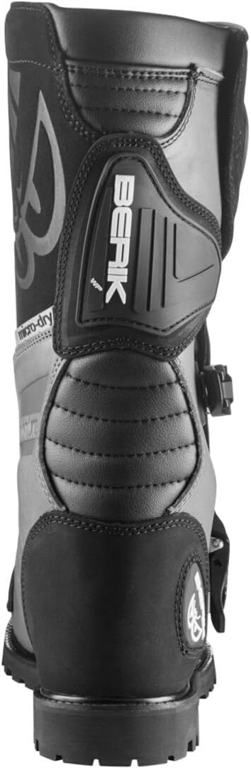 Berik All Terrain Adventure Motorradstiefel, schwarz/grau, 41 41 EU Schwarz Grau, 41 EU Schwarz Grau