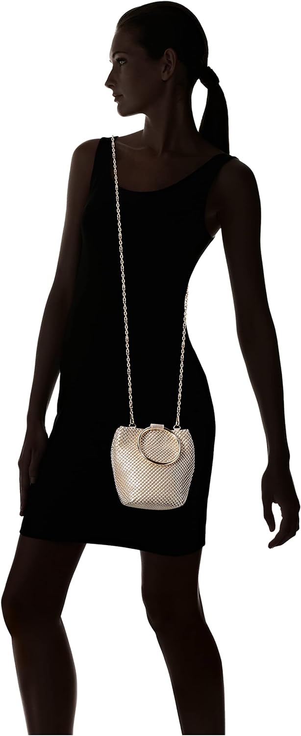 Jessica McClintock Damen Womens Gwen Ball Mesh Ring Wristlet Pouch Clutch Handtasche Einheitsgrösse