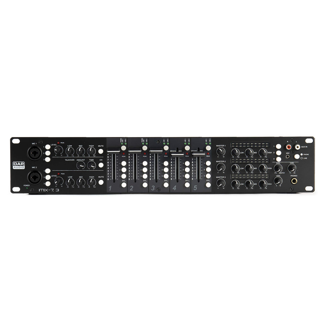 DAP IMIX-7.3 7-Kanal, 3 Zonenmixer 19", 2HE