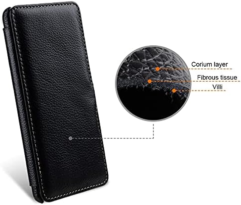 STILGUT Book Case kompatibel mit Samsung Galaxy S21 Ultra 5G Hülle aus Leder mit Clip-Verschluss, Le