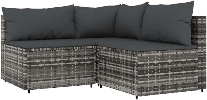 vidaXL Garten Lounge Set 4-TLG., Gartenmöbel Set mit Kissen, Sitzgruppe für Garten Terrasse, Modular