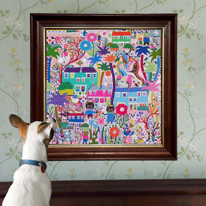 eeBoo PZTCTO Garden Puzzle für Erwachsene, 1000 Teile – Katzen in der Stadt
